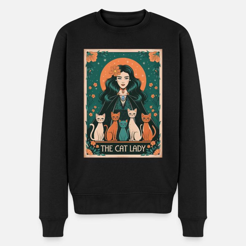 Tarotkarte - Männer Premium Bio Pullover - Schwarz