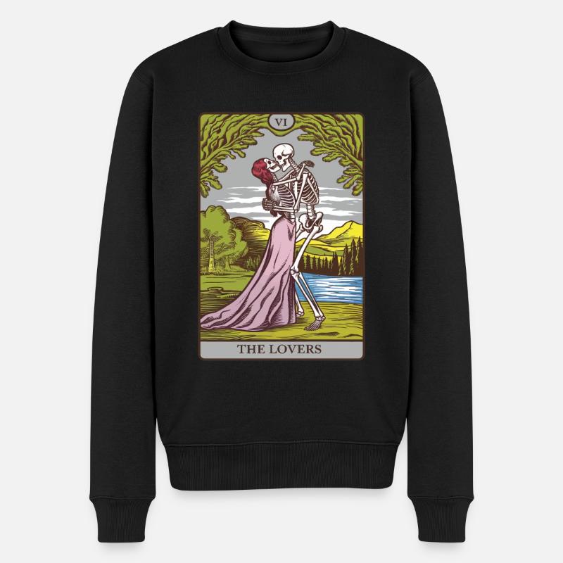 Tarotkarte - Männer Premium Bio Pullover - Schwarz