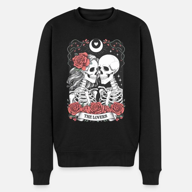 Tarotkarte - Männer Premium Bio Pullover - Schwarz