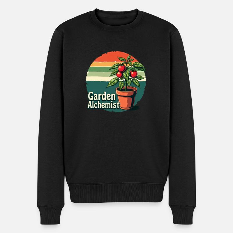 Garten Alchemist Retro Tomate - Männer Premium Bio Pullover - Schwarz