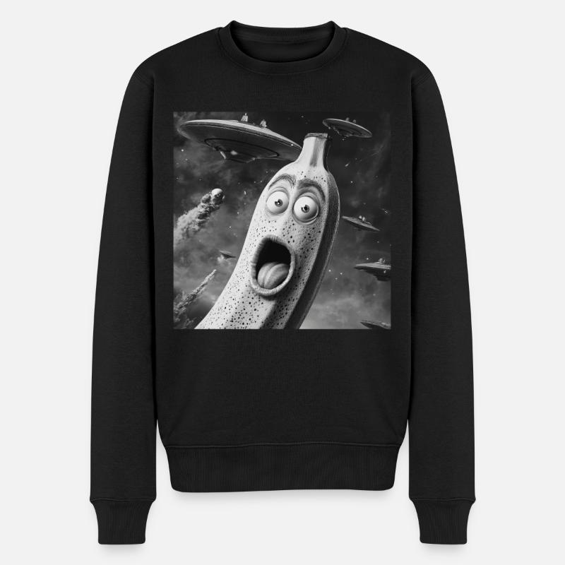 Banane - Männer Premium Bio Pullover - Schwarz
