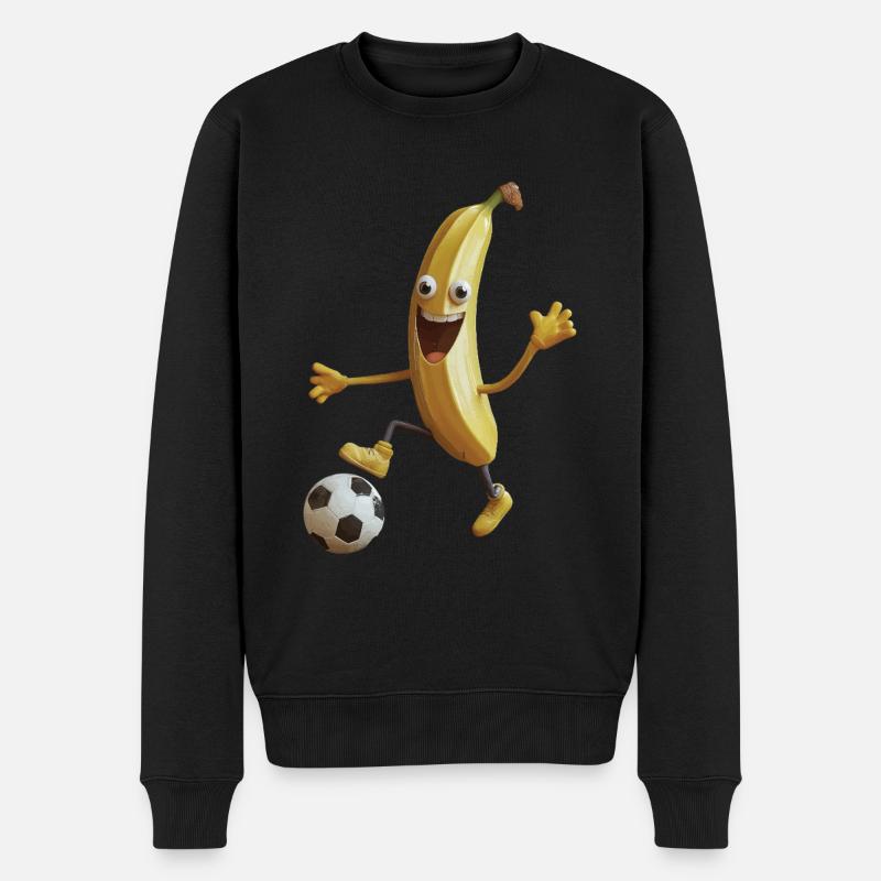 Banane - Männer Premium Bio Pullover - Schwarz