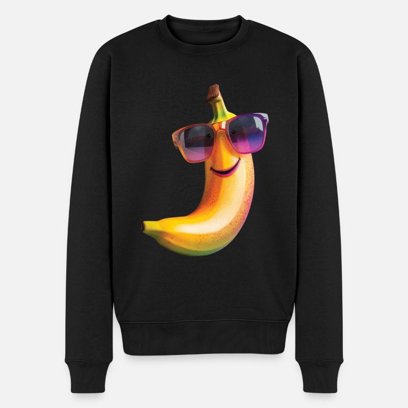 Banane - Männer Premium Bio Pullover - Schwarz