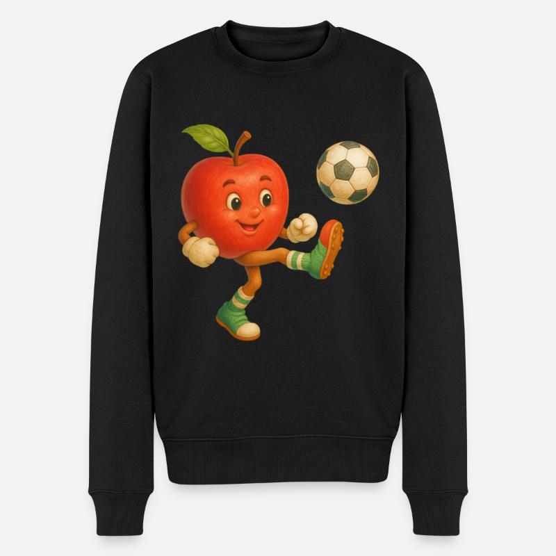 Apfel - Männer Premium Bio Pullover - Schwarz