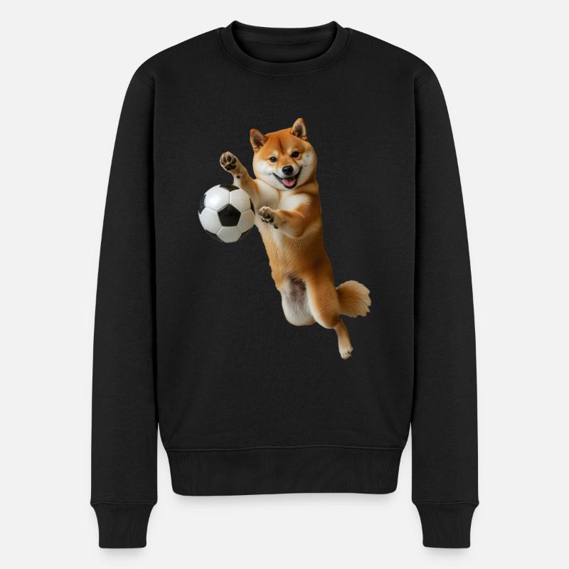 Shiba Inu - Männer Premium Bio Pullover - Schwarz