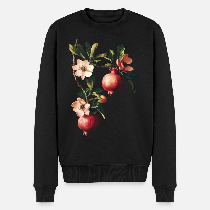 Granatapfel - Männer Premium Bio Pullover - Schwarz