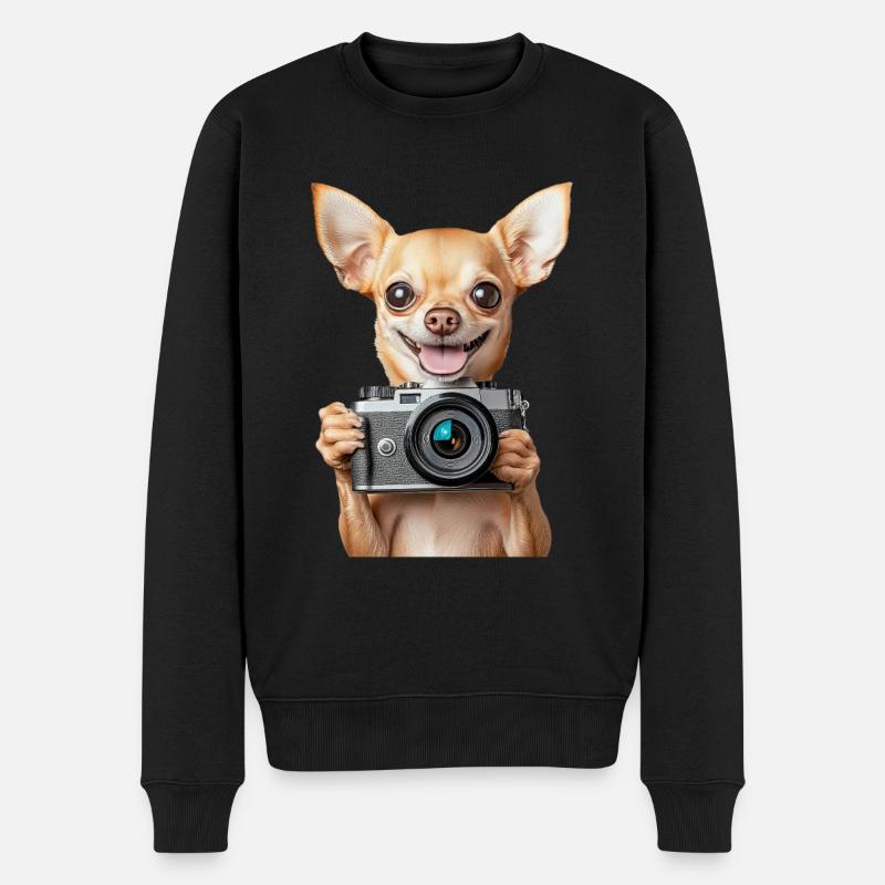 Chihuahua - Männer Premium Bio Pullover - Schwarz