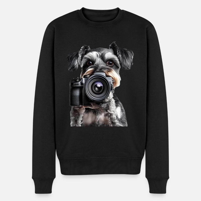 Zwergschnauzer - Männer Premium Bio Pullover - Schwarz