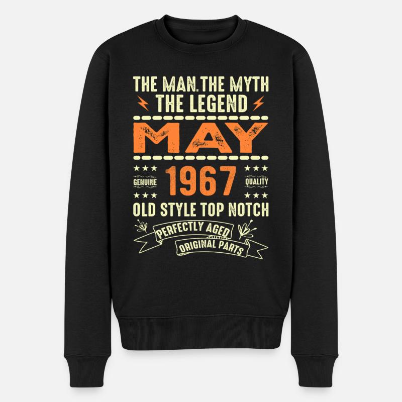 Birthday May 1967 - May 1967 - Men's Premium Organic Jumper - black