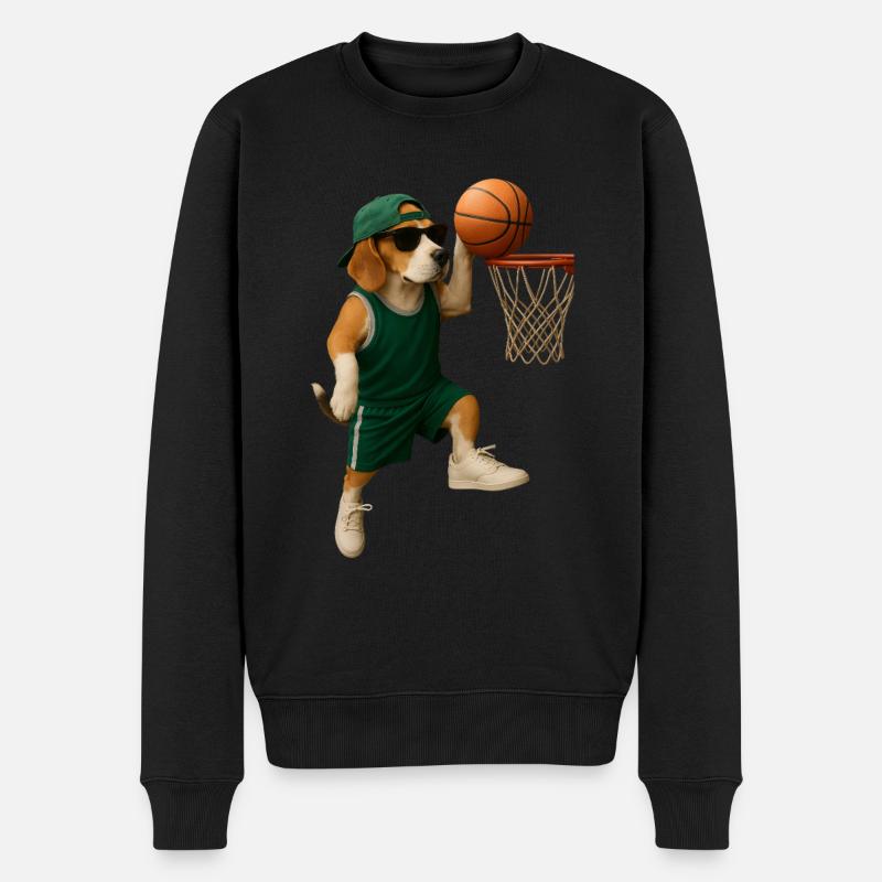 Beagle - Männer Premium Bio Pullover - Schwarz