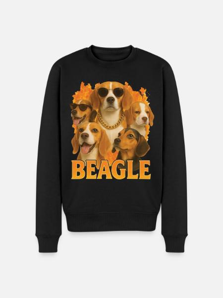Beagle - Männer Premium Bio Pullover - Schwarz