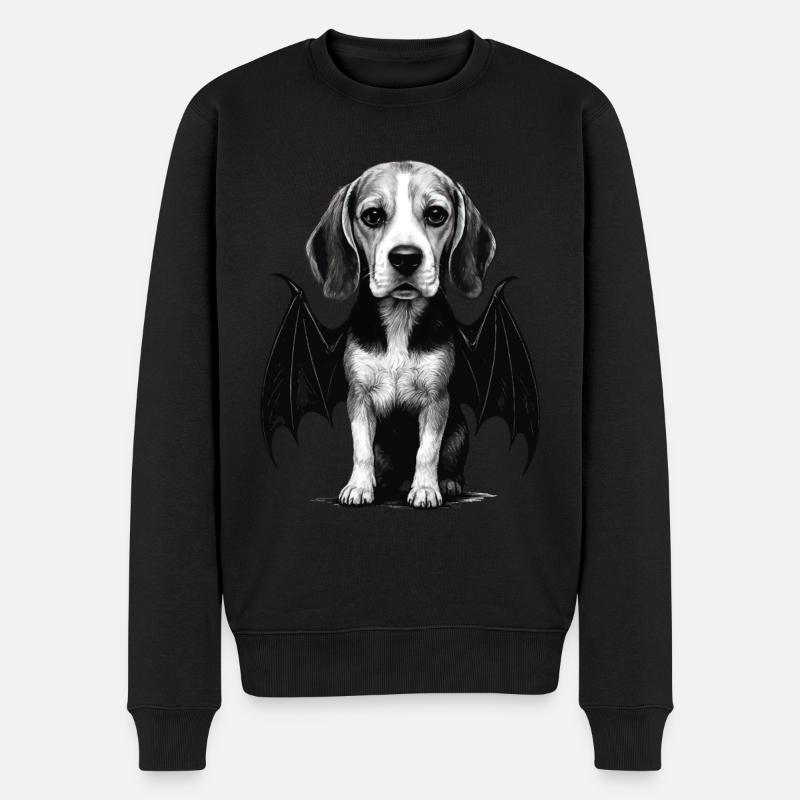 Beagle - Männer Premium Bio Pullover - Schwarz