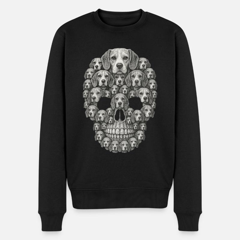 Beagle - Männer Premium Bio Pullover - Schwarz