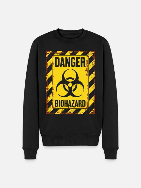 Danger Biohazard Grunge Zombies Apocalypse - Men's Premium Organic Jumper - black