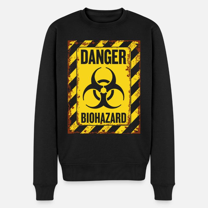 Danger Biohazard Grunge Zombies Apocalypse - Pull Premium bio Homme - noir