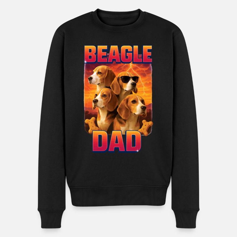 Beagle - Männer Premium Bio Pullover - Schwarz