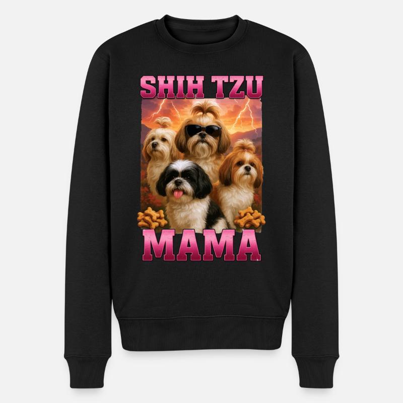 Shih Tzu - Männer Premium Bio Pullover - Schwarz