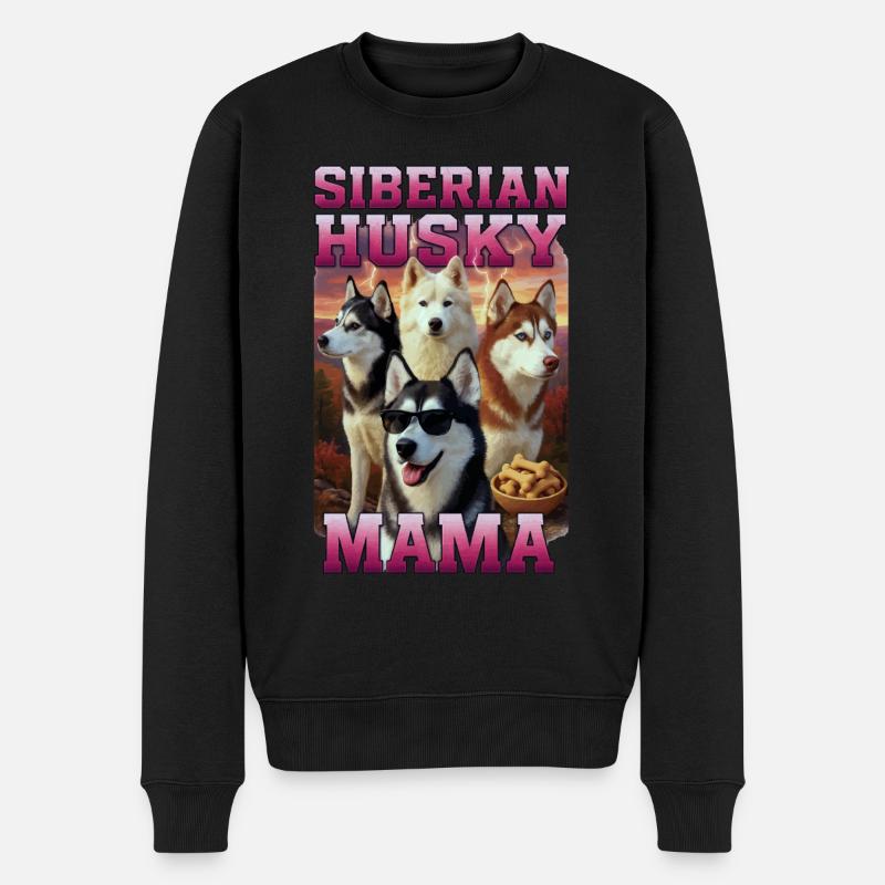 Sibirischer Husky - Männer Premium Bio Pullover - Schwarz
