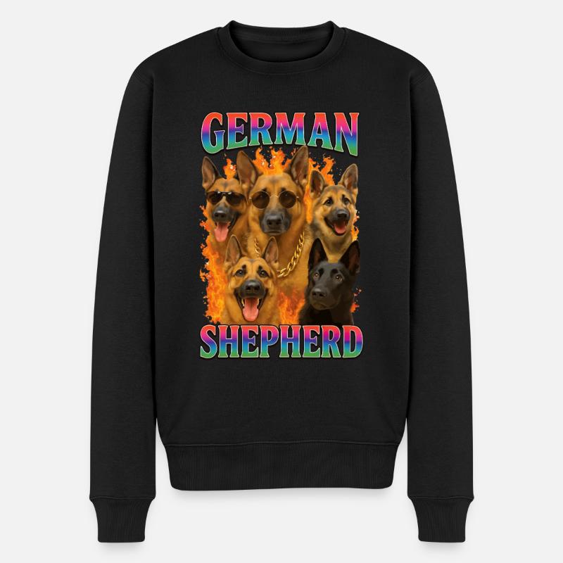 Deutscher Schäferhund - Männer Premium Bio Pullover - Schwarz