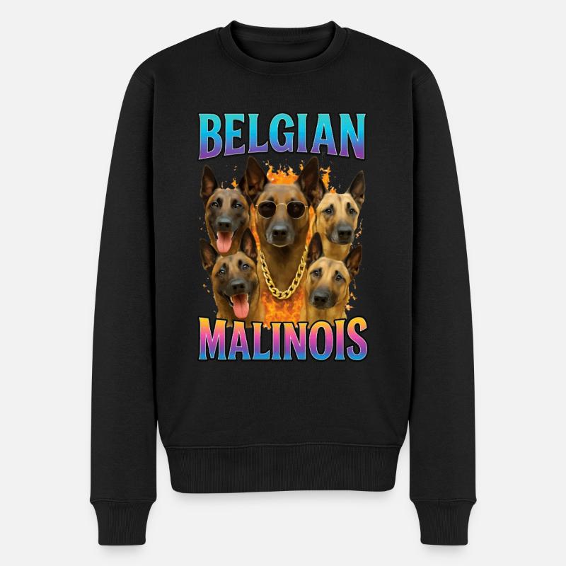 Belgischer Malinois - Männer Premium Bio Pullover - Schwarz