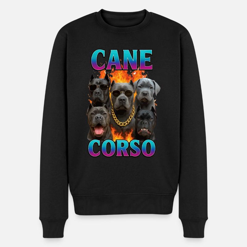 Cane Corso - Männer Premium Bio Pullover - Schwarz