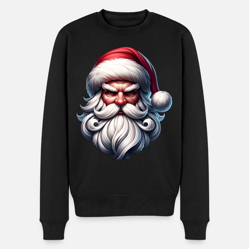 Böser Weihnachtsmann - Männer Premium Bio Pullover - Schwarz