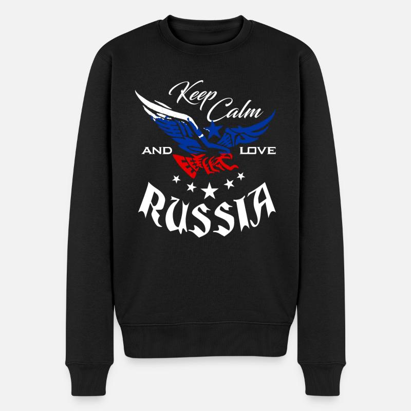 Russia - Männer Premium Bio Pullover - Schwarz