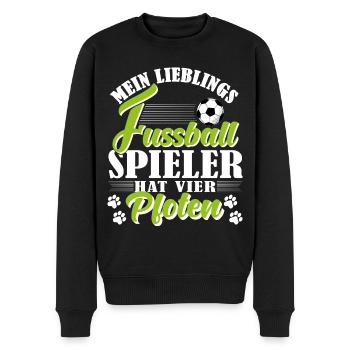 Fußball Hund Hundetraining - Männer Premium Bio Pullover - Schwarz - Vorne - Nico (187cm)