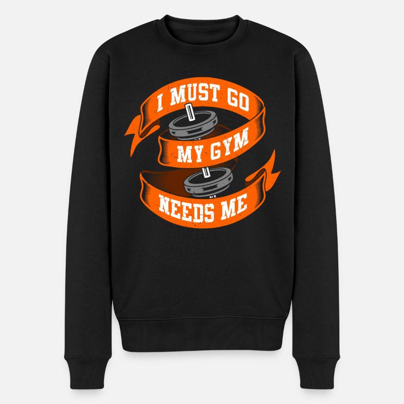 Fitnessstudio - Männer Premium Bio Pullover - Schwarz