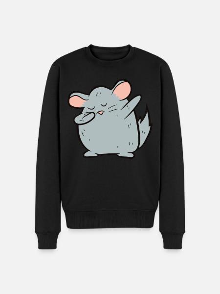 Chinchilla - Dab, dabbing, dancing - Men's Premium Organic Jumper - black