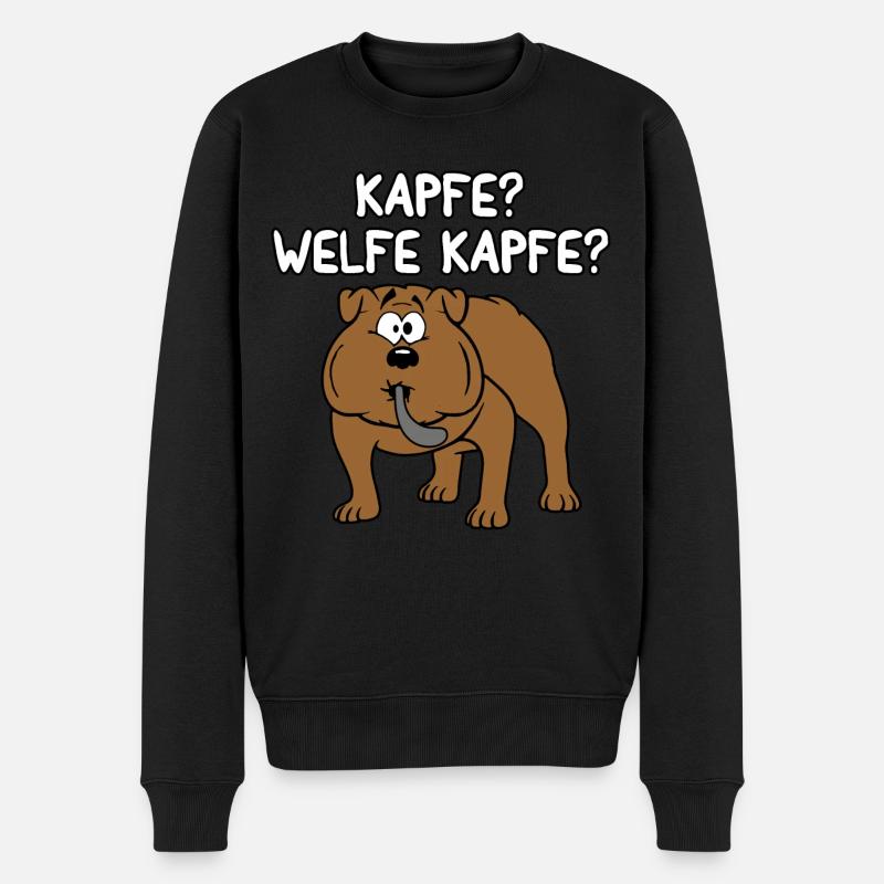Kapfe welfe Kapfe - Männer Premium Bio Pullover - Schwarz