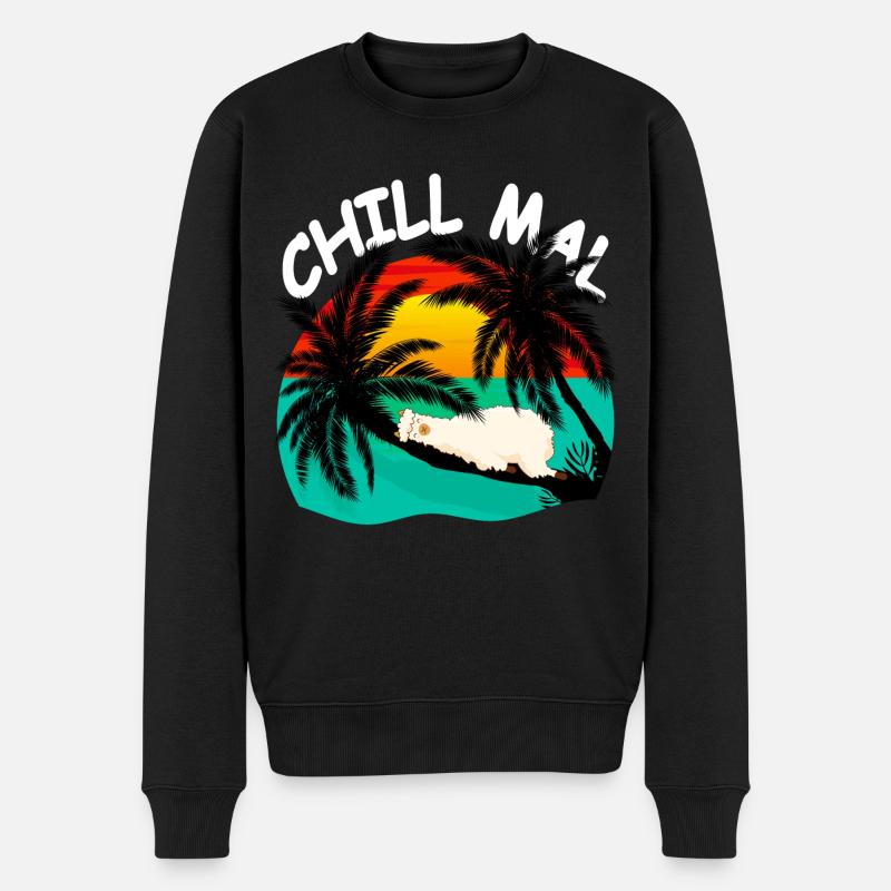 Chill Mal - Männer Premium Bio Pullover - Schwarz