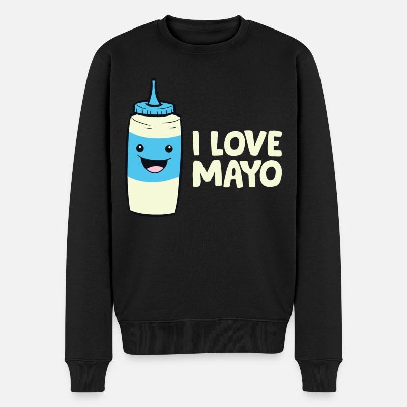 Mayonnaise - I love mayo - Pull Premium bio Homme - noir