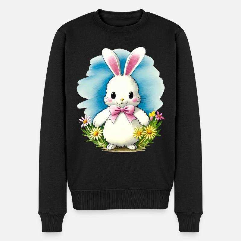 Cadeau de printemps lapin - Pull Premium bio Homme - noir