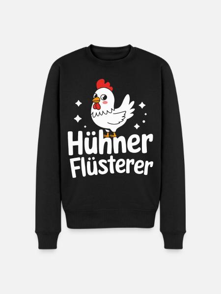 chicken chickens farmer farmer farm - Men's Premium Organic Jumper - black