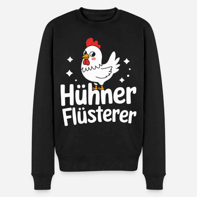 Huhn Hühner Landwirt Bauer Bauernhof - Männer Premium Bio Pullover - Schwarz
