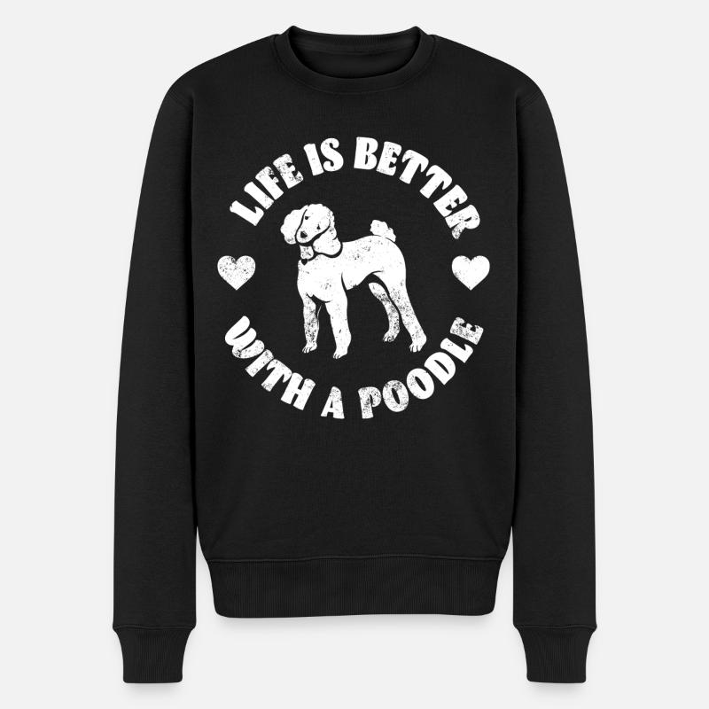 Caniche - Pull Premium bio Homme - noir