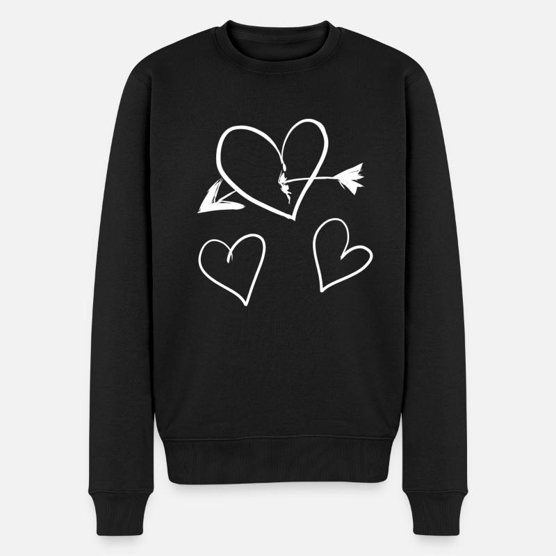 cœurs de cœur - Pull Premium bio Homme - noir