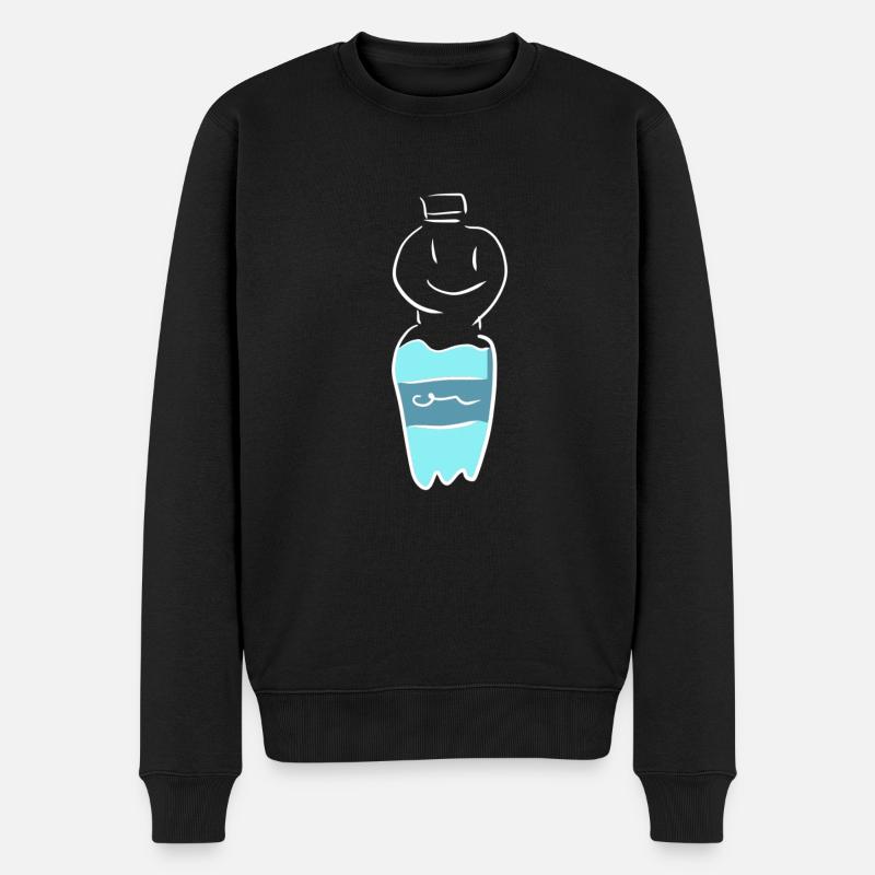 flasche symbol - Männer Premium Bio Pullover - Schwarz