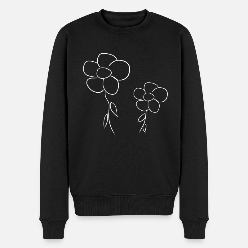 blume blumen - Männer Premium Bio Pullover - Schwarz