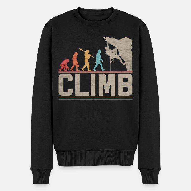Escalade Evolution Escalade Grimpeur Escalade - Pull Premium bio Homme - noir