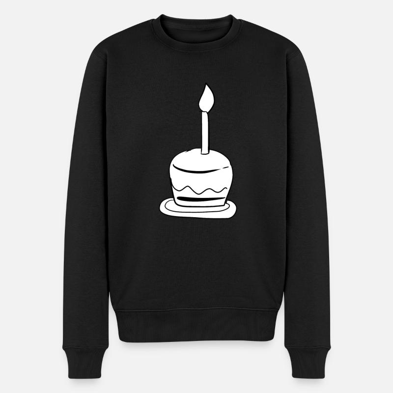 gâteau gâteau bougie anniversaire - Pull Premium bio Homme - noir