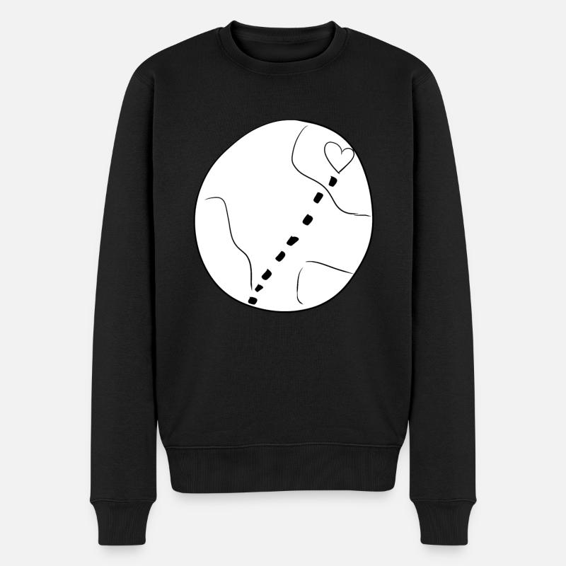 coeur terre climatdchutz symbole amour - Pull Premium bio Homme - noir