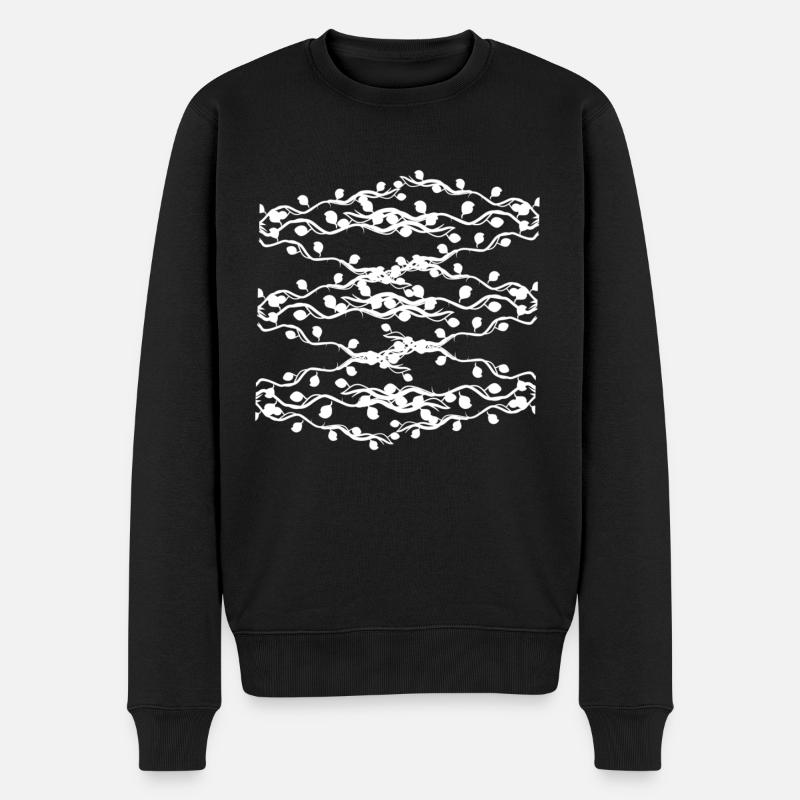 Pattern Abstract Sheets Symbol - Men's Premium Organic Jumper - black