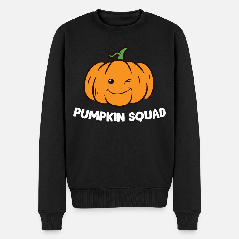 Citrouille - Pumpkin Squad - Pull Premium bio Homme - noir
