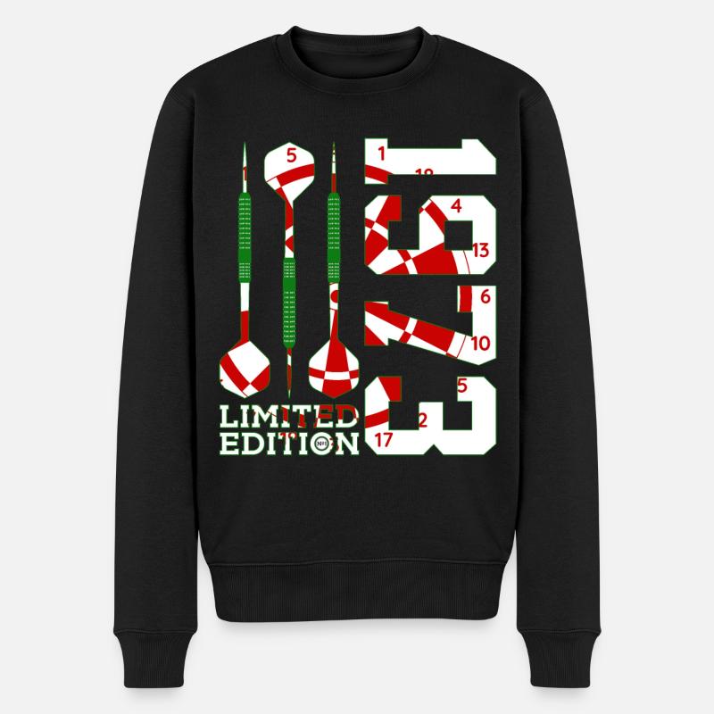 53. GEBURTSTAG DARTS LIMITED EDITION 1973 - Männer Premium Bio Pullover - Schwarz