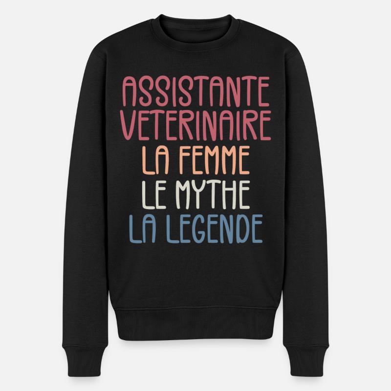 Tierärztliche Fachangestellte - Männer Premium Bio Pullover - Schwarz