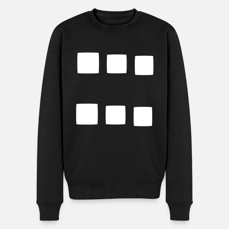 Pattern square square symbol - Men's Premium Organic Jumper - black