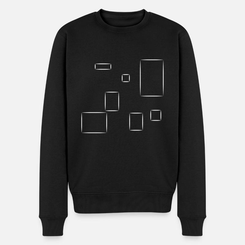 Pattern Square Square Symbols Shape - Men's Premium Organic Jumper - black