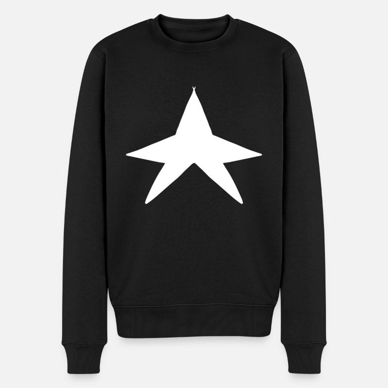 Form Stern symbol - Männer Premium Bio Pullover - Schwarz